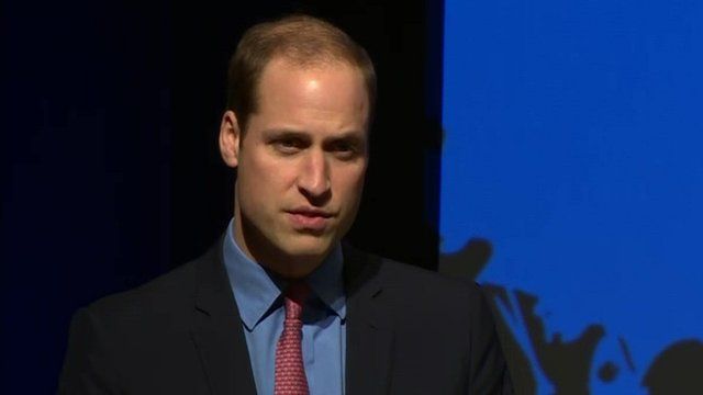 Prince William giving speech