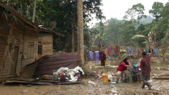 Flood damaged buildings