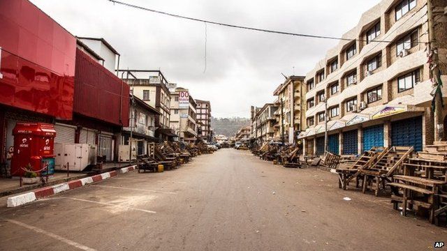 Empty street in Freetown
