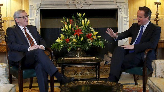 David Cameron and European Commission President Jean-Claude
