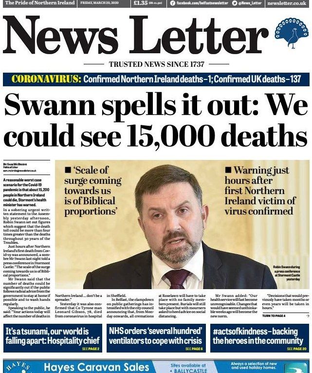 Front page of the News Letter on Friday