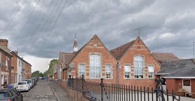 Brick-built single-storey Victorian school building