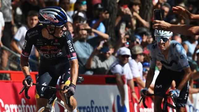 Primoz Roglic races away from Enric Mas to win stage eight of the 2024 Vuelta a Espana