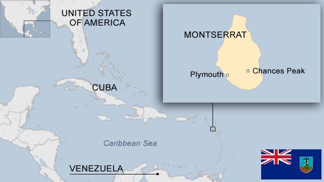 Map of Montserrat
