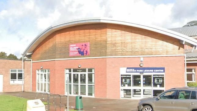 The outside of Brough Park Leisure Centre