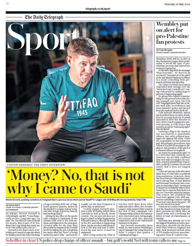 Telegraph back page