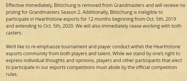 message that banned Blitzchung