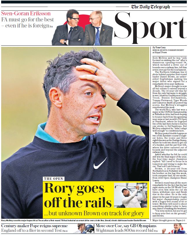 Telegraph back page