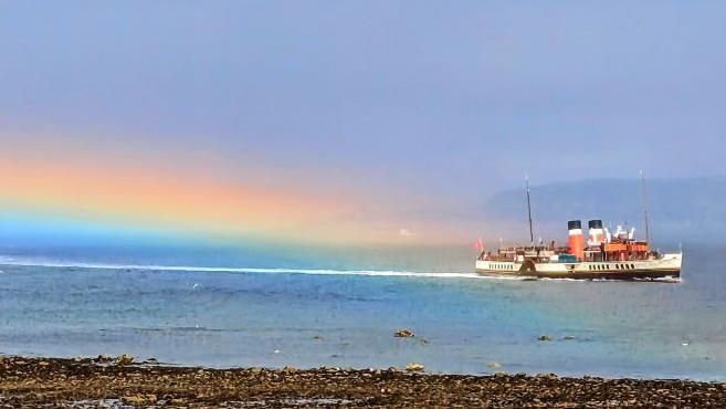 Rainbow and the Waverley steam ship