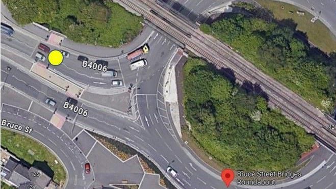 Aerial picture of crash location 