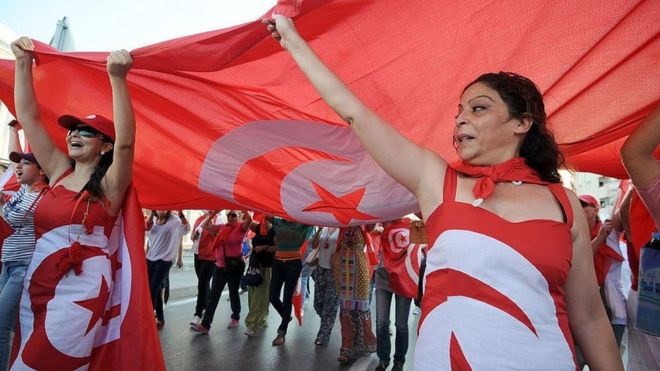 Tunisia women protest - August 13, 201