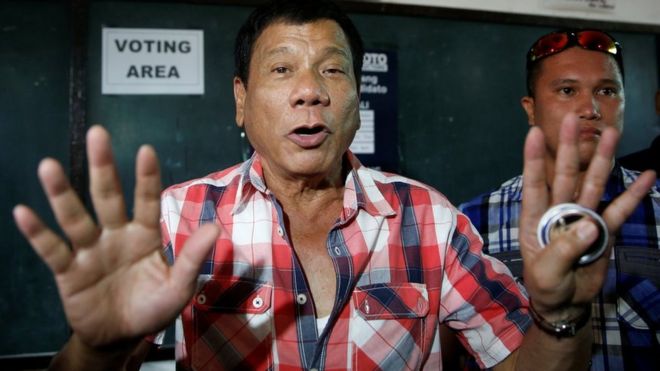 Davao City Mayor Rodrigo Duterte, 9 May