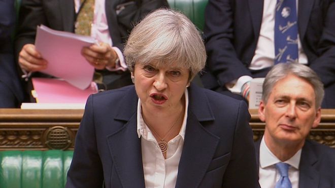 Theresa May ante el Parlamento