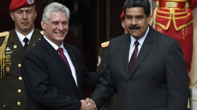 Miguel Díaz-Canel y Nicolás Maduro.