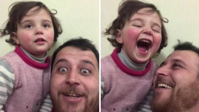 أب سوري وابنته