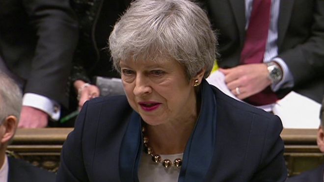 Theresa May in the Commons