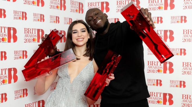Британська співачка Дуа Ліпа та репер Stormzy отримали по дві нагороди Brit Awards 2018