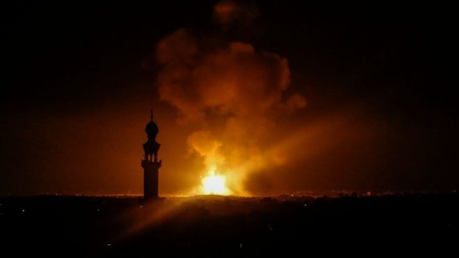 Воздушный удар Израиля по Рафаху, сектор Газа, 5 мая 2019 года