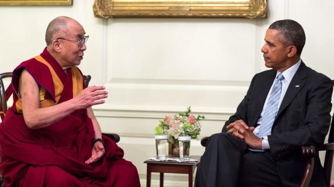 Далай-лама и президент Обама