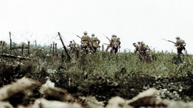 Британская пехота в битве на Сомме
