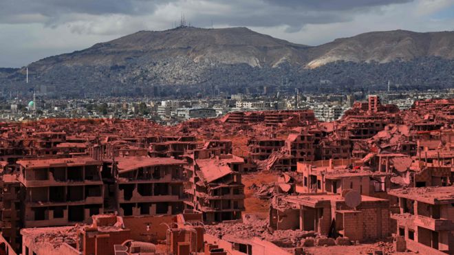 Danos em Jobar, Ghouta Oriental