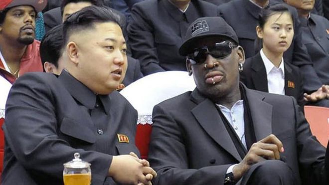 金正恩和罗德曼