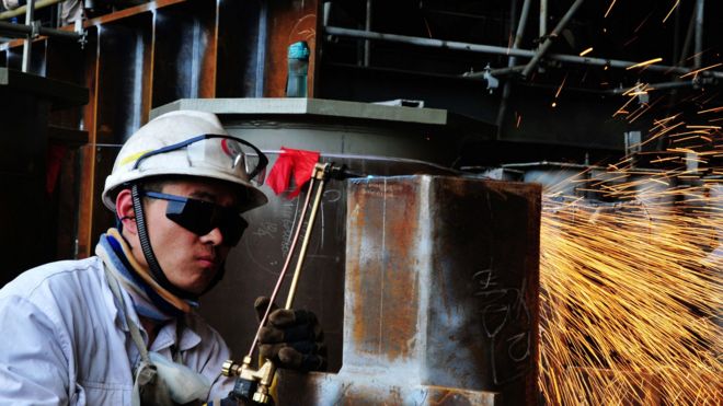 Trabajador en China