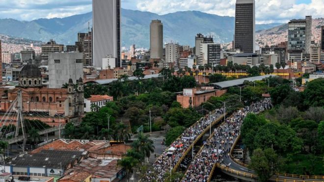 Protesta en Bogotá.