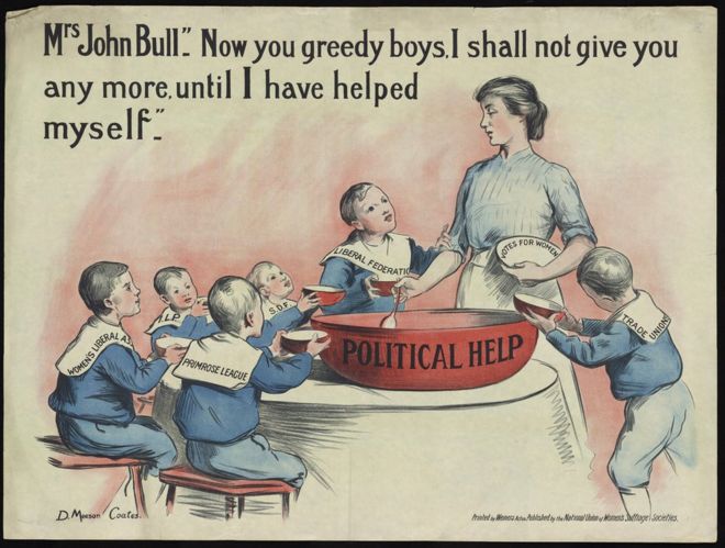 Миссис Джон Булл больше не оказывает политическую помощь своим детям.