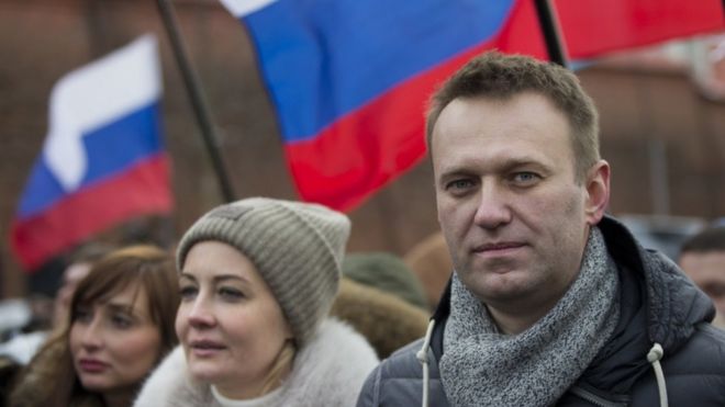Ведущий оппозиционер Алексей Навальный тоже был на марше