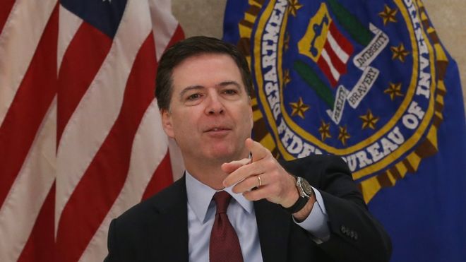 FBI Director James Comey speaks during a news conference at the FBI headquarters, 25 March 2015