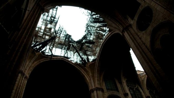 Pictures of Notre Dame after a devastating fire in April 2019