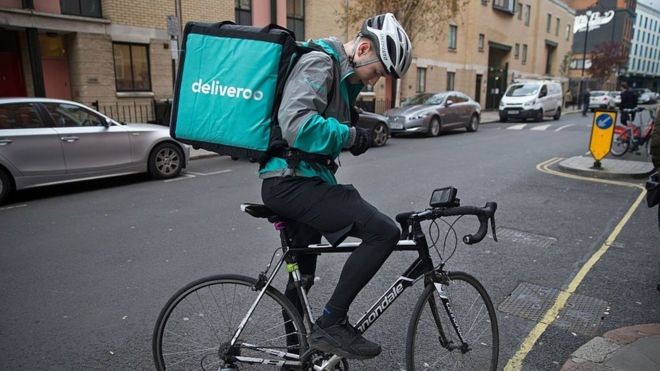 Deliveroo cyclist