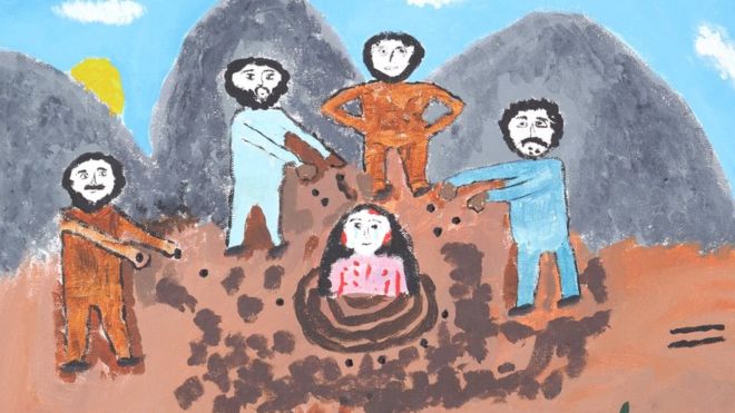 نقاشی زنان پناهجو