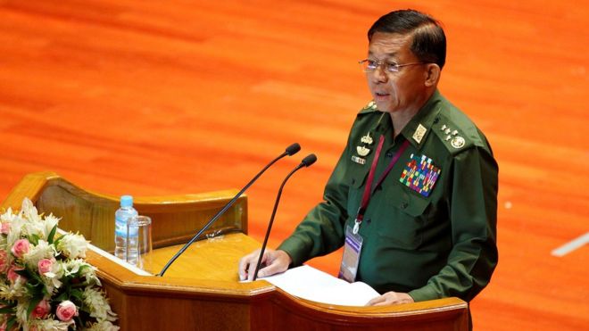 Myanmar Military Commander in Chief Senior General Min Aung Hlaing