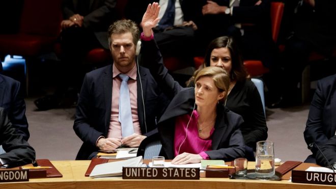 الولايات المتحدة تمتنع عن استخدام الفيتو ضد قرار مجلس الأمن المطالب بوقف النشاط الاستيطاني الاسرائيلي