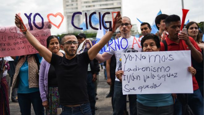 Protestas pro Cicig en Guatemala