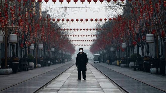 فيروس كورونا: شوارع شبه خالية في بكين