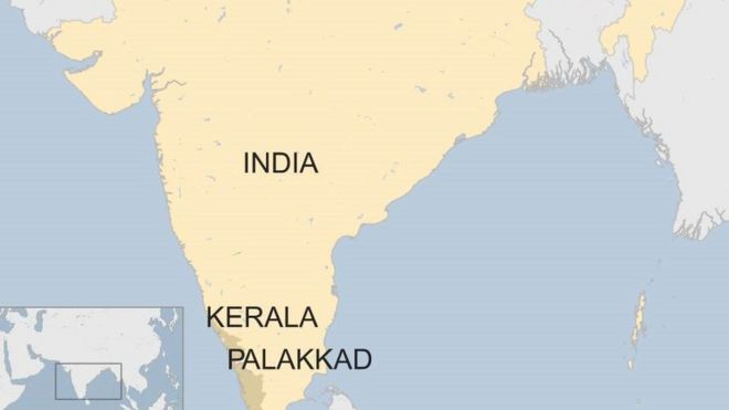 Карта Би-би-си Керала