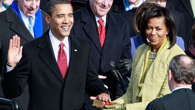 Obama jura como presidente de EE.UU. en 2009