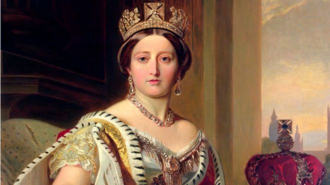 Queen Victoria, 1859. Victoria (1819-1901) succeeded her uncle, William IV, to the throne in 1837