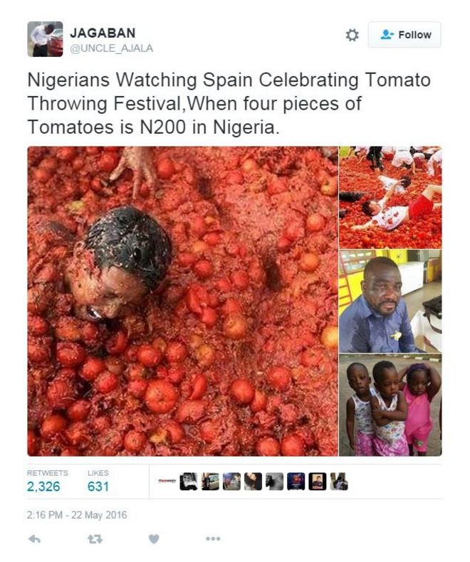 Нигерийцы разделяют юморные томатные мемы после уничтожения урожая