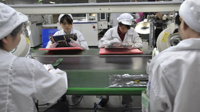 Китайские фабричные рабочие