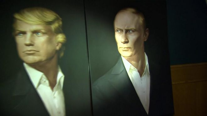 Trump and Putin portrait