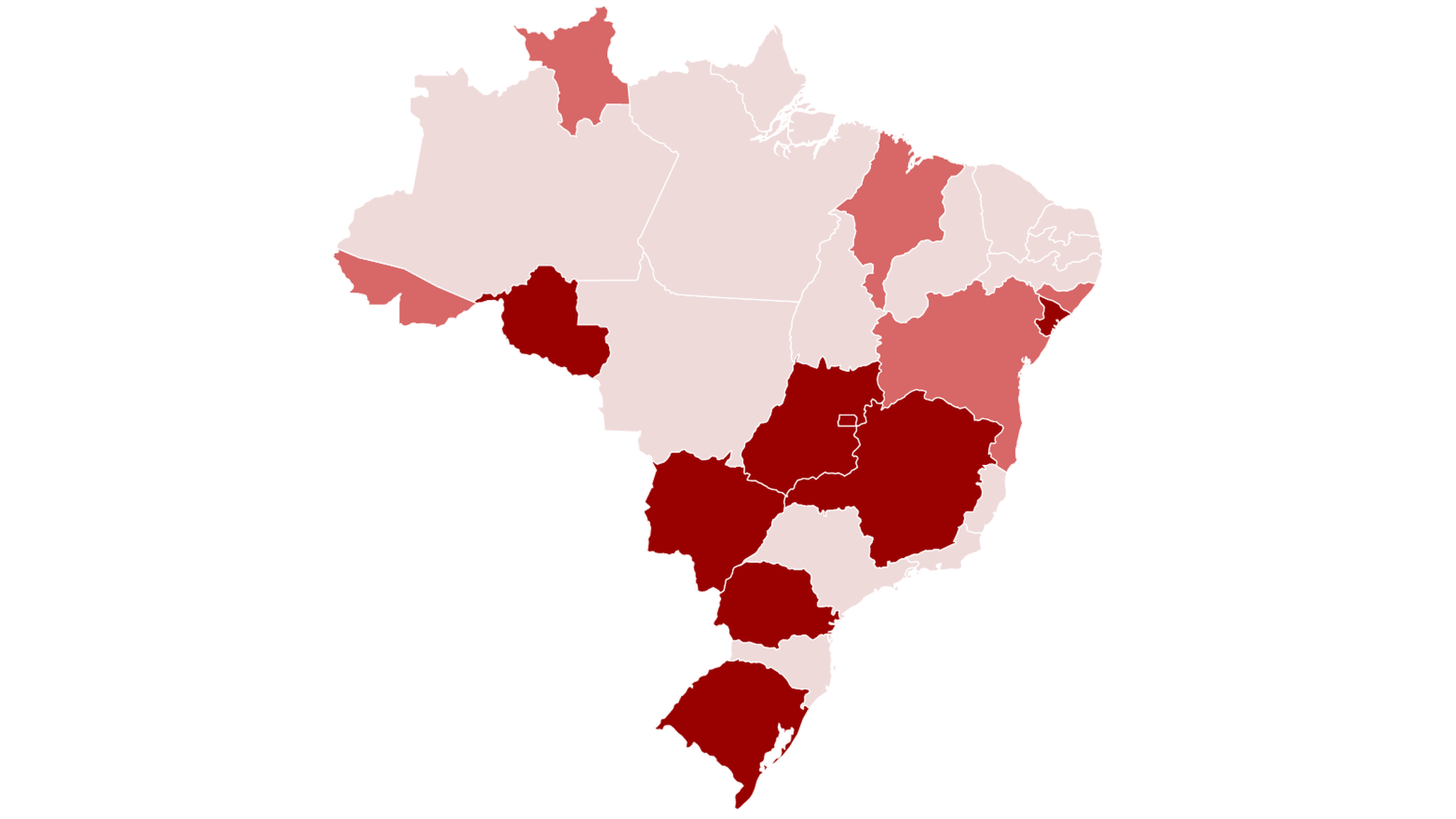 gráfico com tendencias da pandemia no brasil