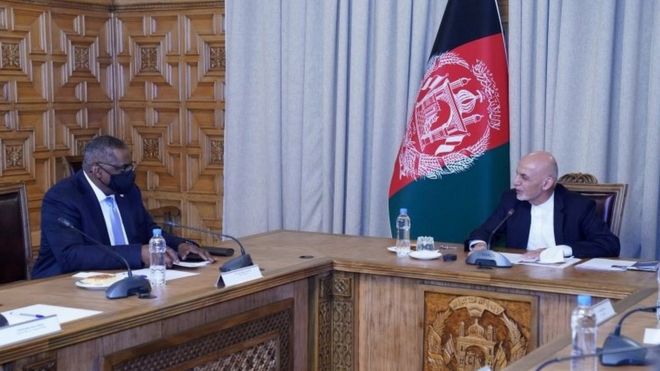Lloyd Austin in talks with Ashraf Ghani