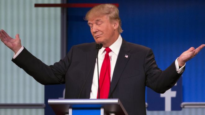 Дональд Трамп на дебатах в Кливленде. 6 августа 2015