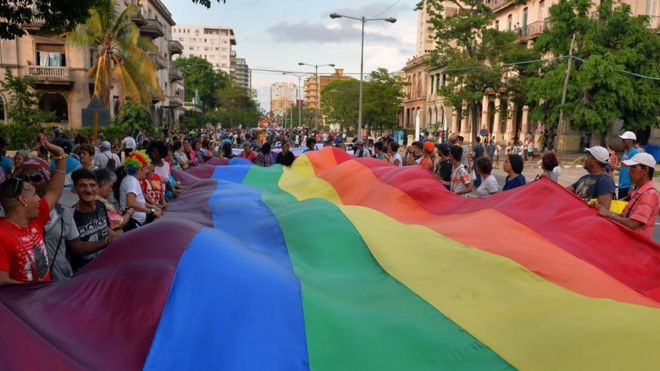 Gay rights parade in Havana, May 2018