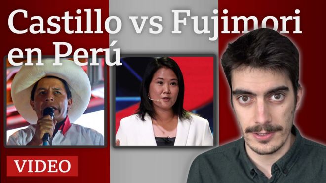Pedro Castillo, Keiko Fujimori y Enric Botella, periodista de BBC Mundo