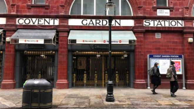 Covent Garden là một trong những tram ga tàu điện ngầm đang đóng cửa